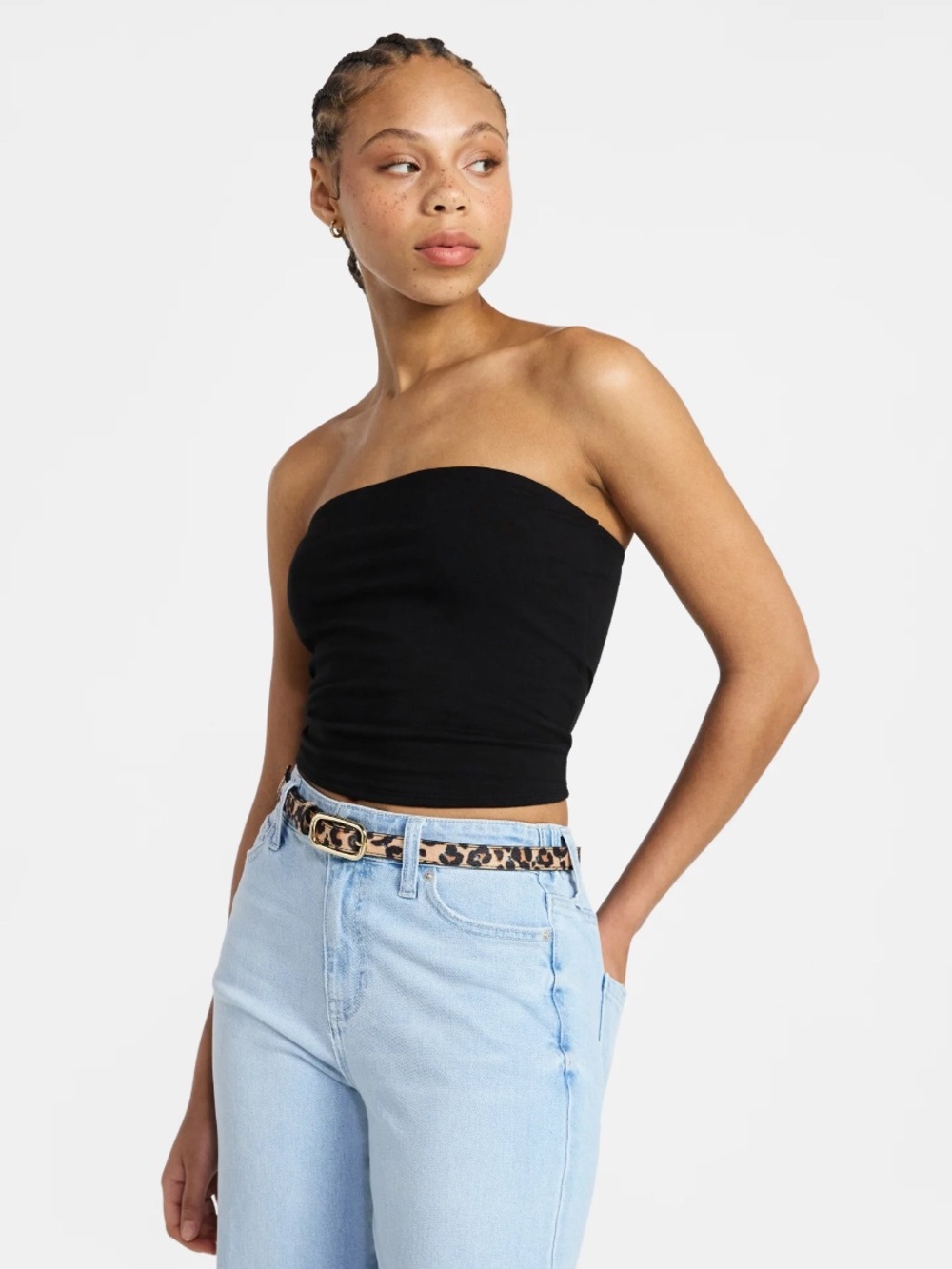 No Boundaries Black Cropped Tube Top